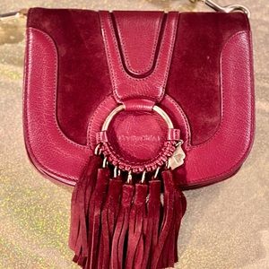 See by Chloe Leather and Suede Crossbody Bag with Fringe